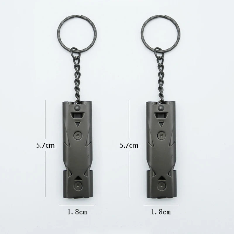 Survival Whistle Keychain–High Decibel, Outdoor Emergency Whistle, Camping&Hiking–Double Tube Design, Loud Safety Alarm Portable