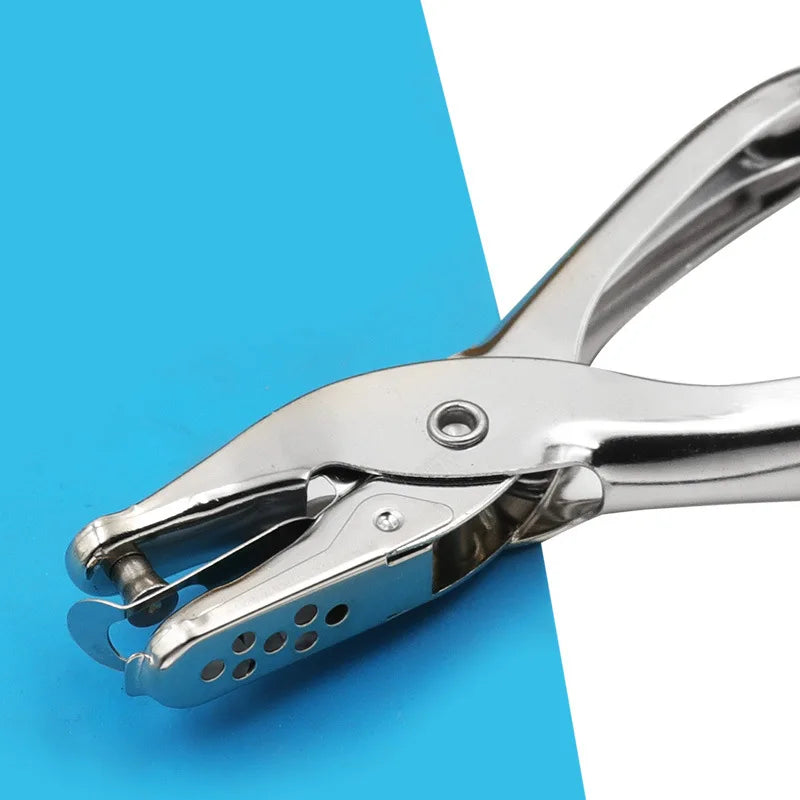 1pcs 3mm/6mm Mini Stainless Steel Punch Single Hole Punching Pliers Hand Press Pliers Binding Ticket Checking Punch