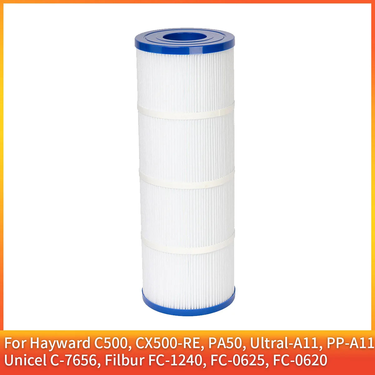 Cartridge Filter for Hayward C500, CX500-RE, PA50, Ultral-A11, PP-A11, Unicel C-7656, Filbur FC-1240, FC-0625, FC-0620