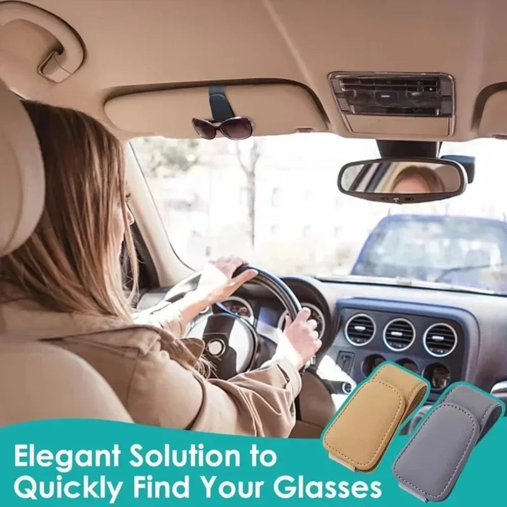 Car Auto Sun Visor Glasses Box Sunglasses Clip Card Ticket Holder Stand Fastener Pen Case Eyeglasses Car Accessories