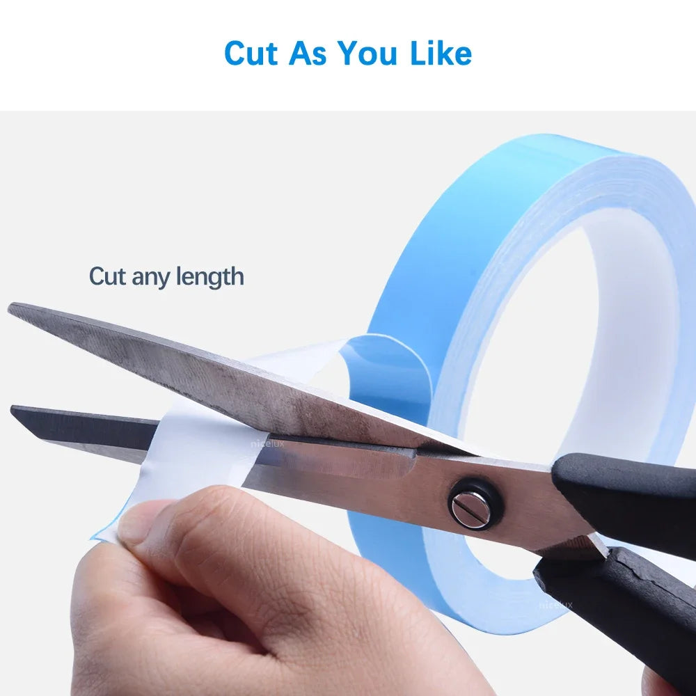 50meter/Roll 8mm 10mm 12mm 20mm Width Transfer Tape Double Side Thermal Conductive Adhesive Tape for Chip PCB LED Strip Heatsink