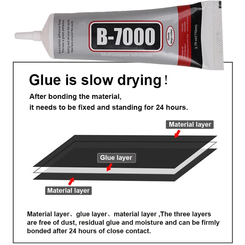 1/2pcs 15/25/50/110ML B7000 Clear Contact Phone Repair Adhesive Universal Glass Plastic DIY Glue B7000 With Precision Applicator