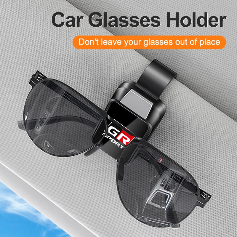 For Toyota GR Rav4 Yaris Camry Land Corolla CHR Hilux Cruiser Tacoma Car Sun Visor Glasses Clips Eyeglasses Holder Auto Interior