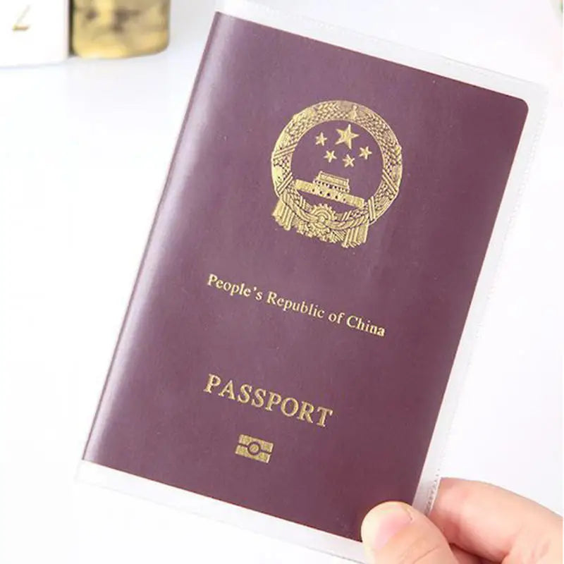 6/18pcs Passport Cover Bag Travel Passport Protective Transparent Frosted Style Available With Card Slot Passport Sleeve Case