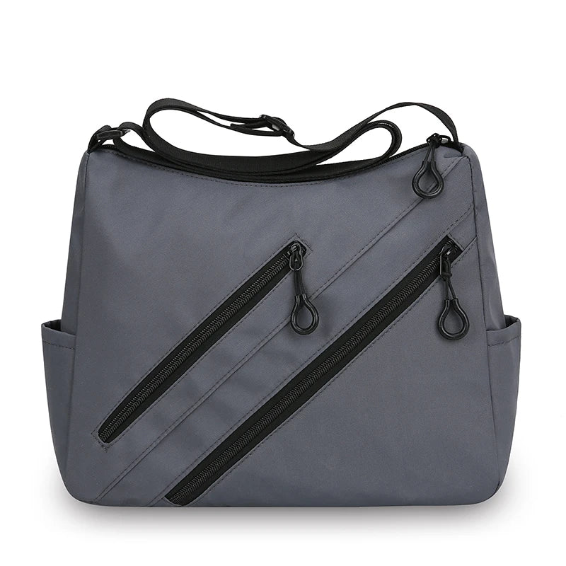 Crossbody Bag Women Nylon Fabric Waterproof Large Capacity Multi Pocket Adjustable Strap Daily Casual Travel Shoulder Bag