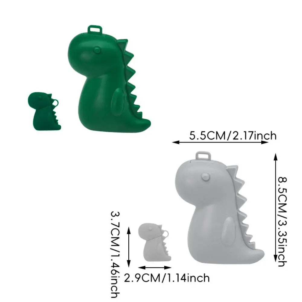 2in1 Toothbrush Head Protective Cover with Mini Toothpaste Storage Box Dinosaur Shape Toothbrush Case Cap Plastic Compact