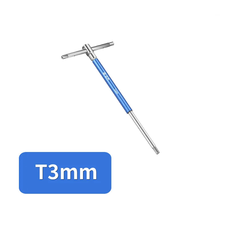 T-Type Hex Torque Wrench Mechanical Workshop Hand Tools Elongated Rotating Hexagonal Sliding Rod Screwdrivers 2-10mm