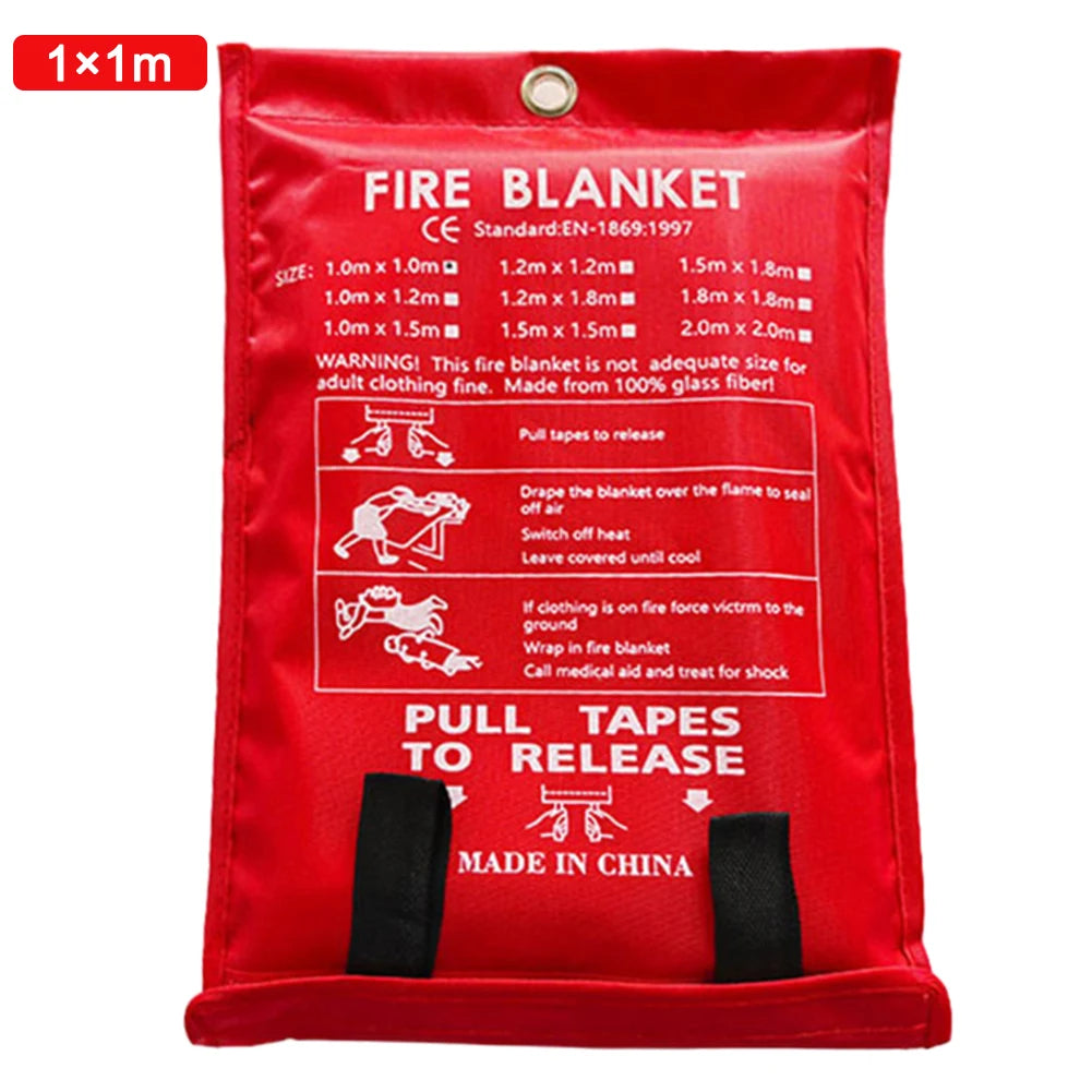 1/2M Fire Blanket Home Safety Fighting Fire Extinguishers Fireproof Welding Blanket Emergency Survival Fire Shelter Safety Cover
