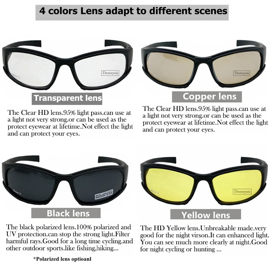 Tactical Polarized Glasses Camouflage Men's Sunglasses Outdoor Shooting Hunting Goggles 4 Lens Kit Sunglasses Men Hiking