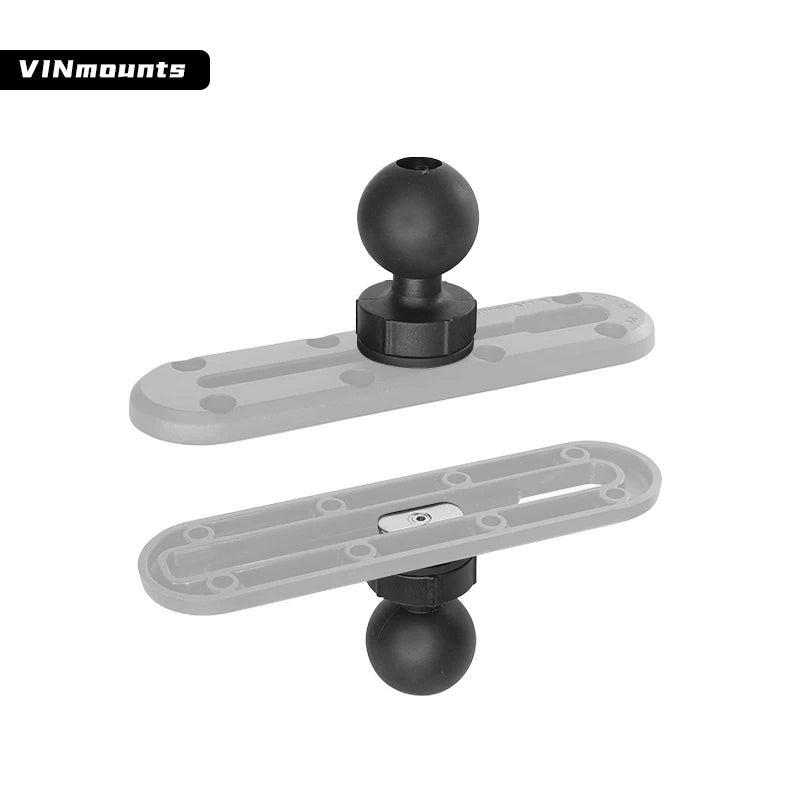 VINmounts mounting rail ball T-bolt rail, with 1.5-inch ball, compatible with onboard slide rail RAM mount code VIN-C-008