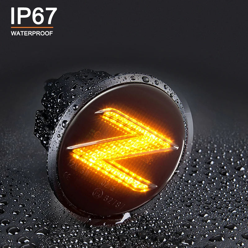 2Pcs LED Side Marker Light For Nissan 370Z Z34 2009-2020 350Z Z33 2003-2009 Side Fender Dynamic Turn Signal Indicator Lights