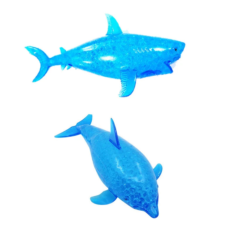 Squishy Shark Stress Balls Dolphin Squeeze Ball Stretchy Stress Squish Ball Sea Animal Squeeze Squishy Toys for Kids Adults