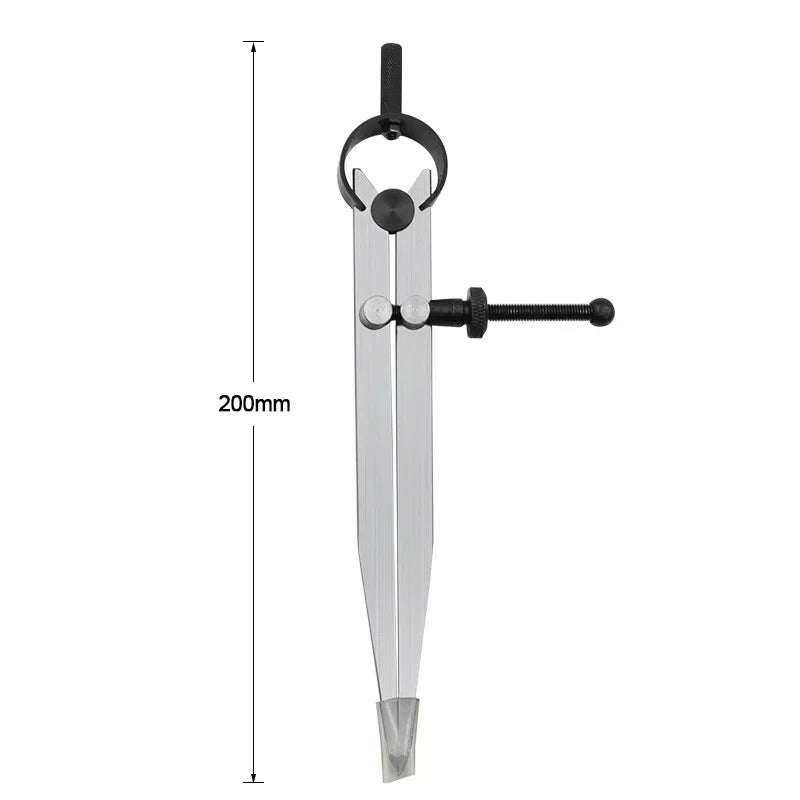 Adjustable Leather Compass Lockable Carbon Steel Divider Wing Creaser DIY Leathercraft Rotating Line Scribing Gauge Caliper Tool
