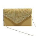 Women's Fashion Elegant Ribbon Diamond Clutch Evening Prom Handbag Light Luxury Single Room Bag For Party Wedding Nightclub