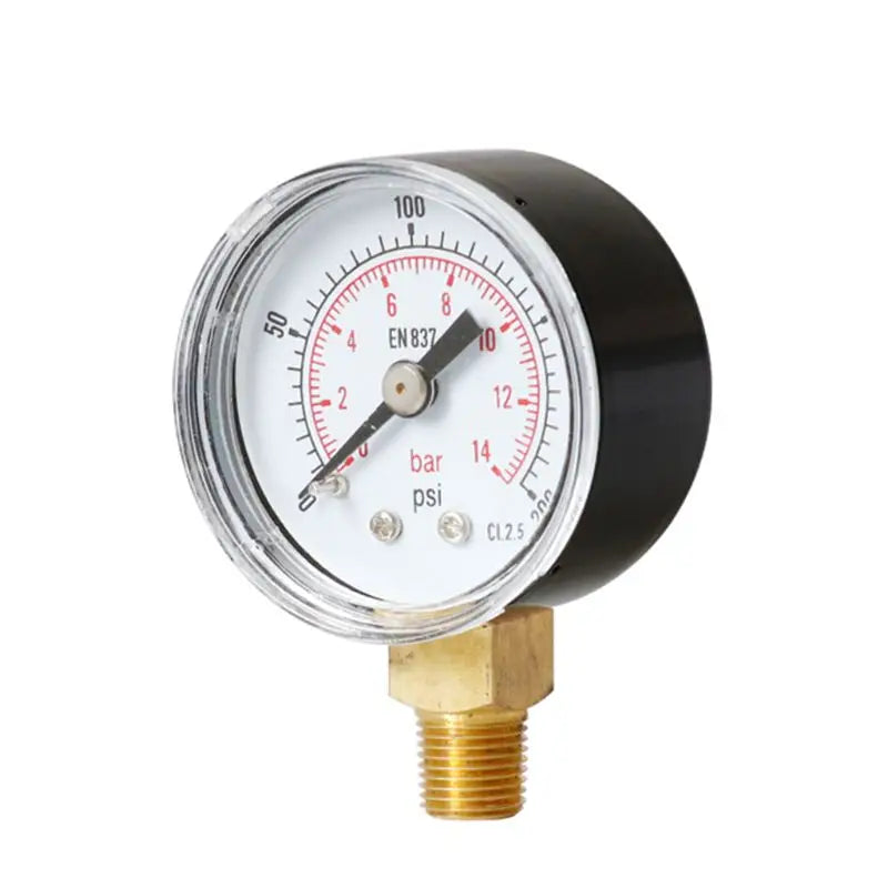 Dial Type Pressure Gauge Bottom Mount 15/30/60/100/160 /200/300 PSI & Bar Useful