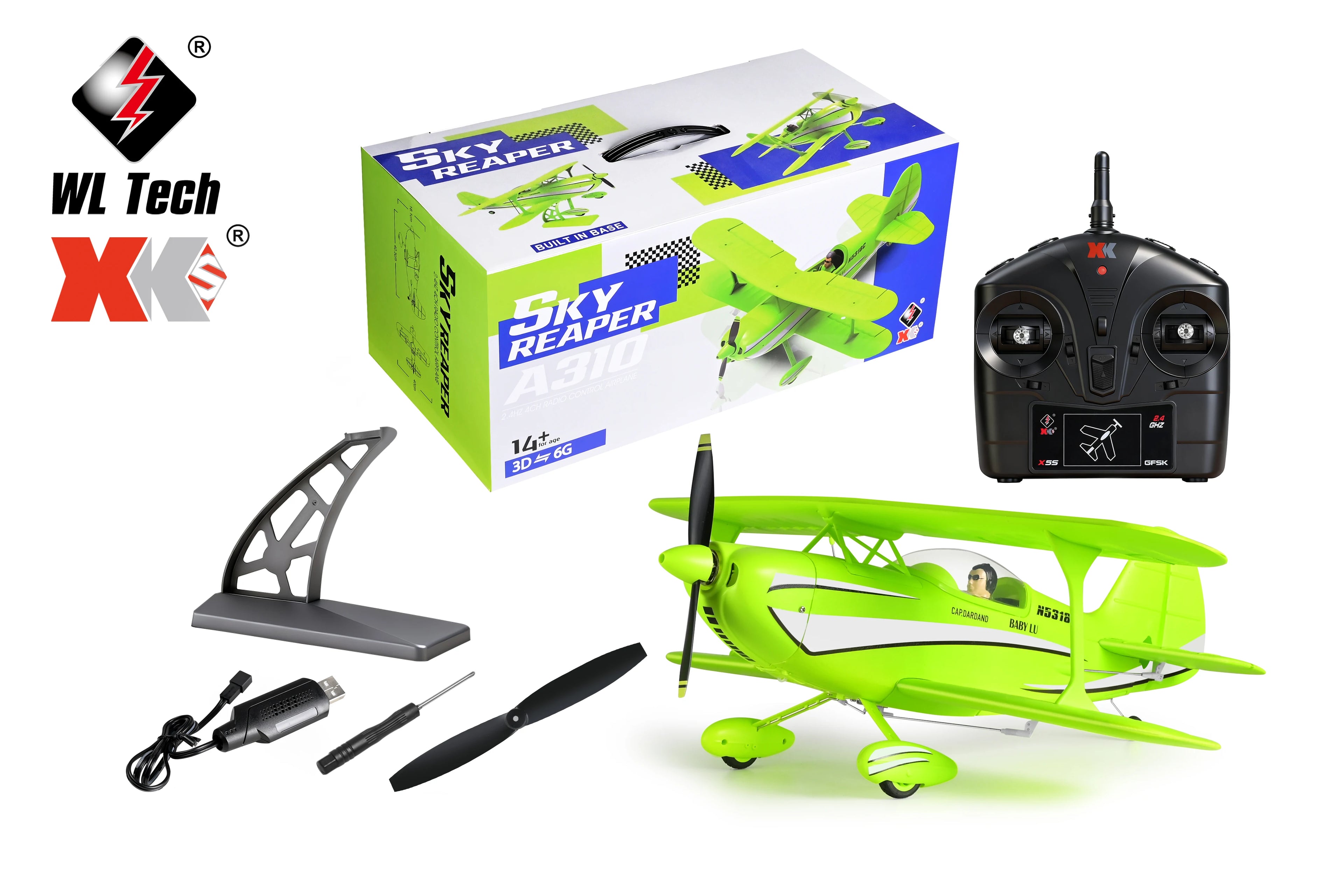 NEW WLtoys Remote-Controlled Aircraft A310 Brushless Motor 3D/6G With Gyroscope Dual Wings Four Channel Airplane Toy Adults Gift