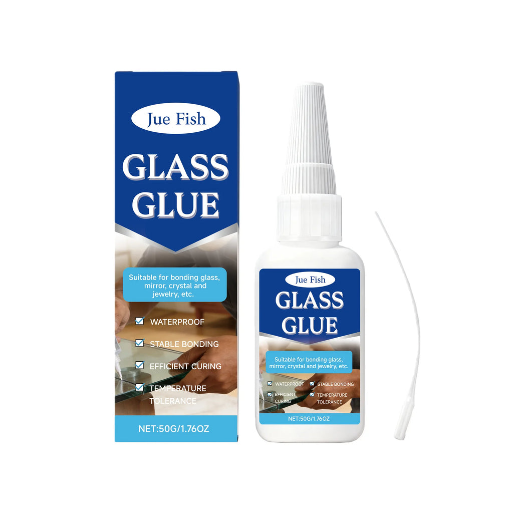 Fast-Drying Glass Adhesive - High Strength Clear Multi-Material Glue for Secure, Long-Lasting & Universal Natural Bonding