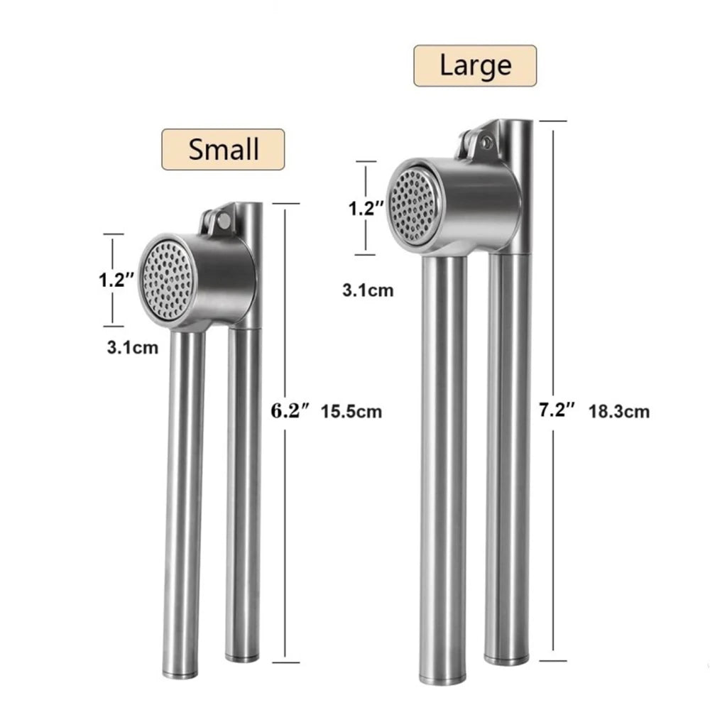 LMETJMA Garlic Press 304 Stainless Steel Garlic Press Mincer Rust Proof Garlic Mincer Heavy Duty Garlic Crusher  JT275