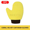 Car Wash Glove Double-Faced Coral Fleece Auto Cleaning Mitt Gloves Car Window Door Glass Paint Cleaner Care Products