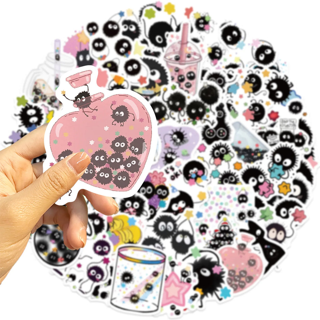 54pcs Cute Cartoon Character Graffiti Stickers Waterproof for Guitar Notebook Luggage Mobile Stationery Decoration