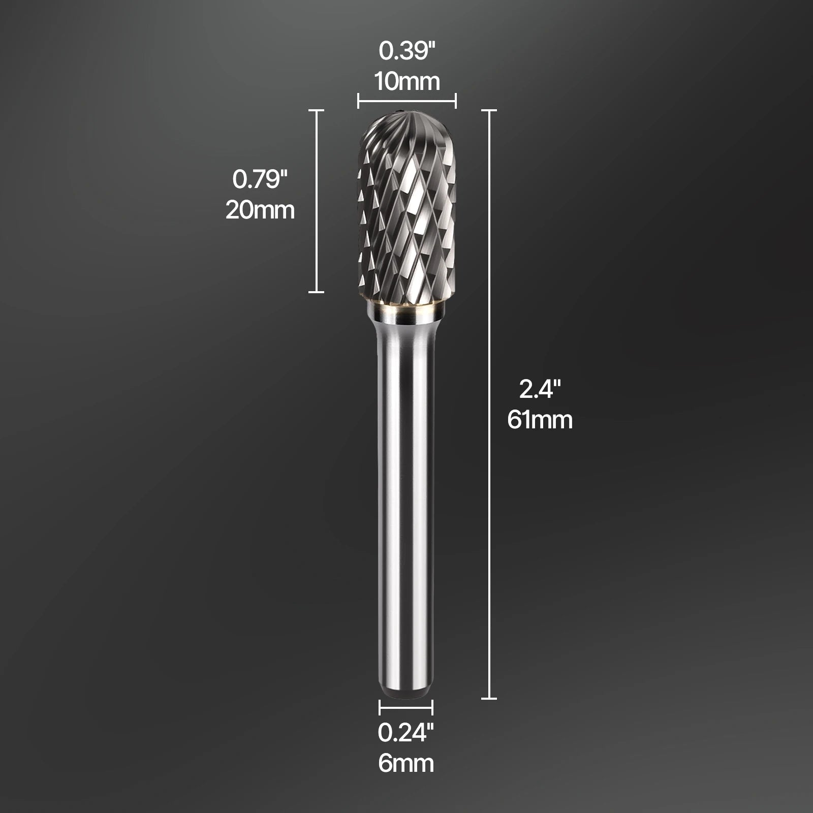 6mm CX Type Head Carbide Rotary File Tool Point Burr Grinder Abrasive Tools Drill Milling Carving Bit Tools For Metal