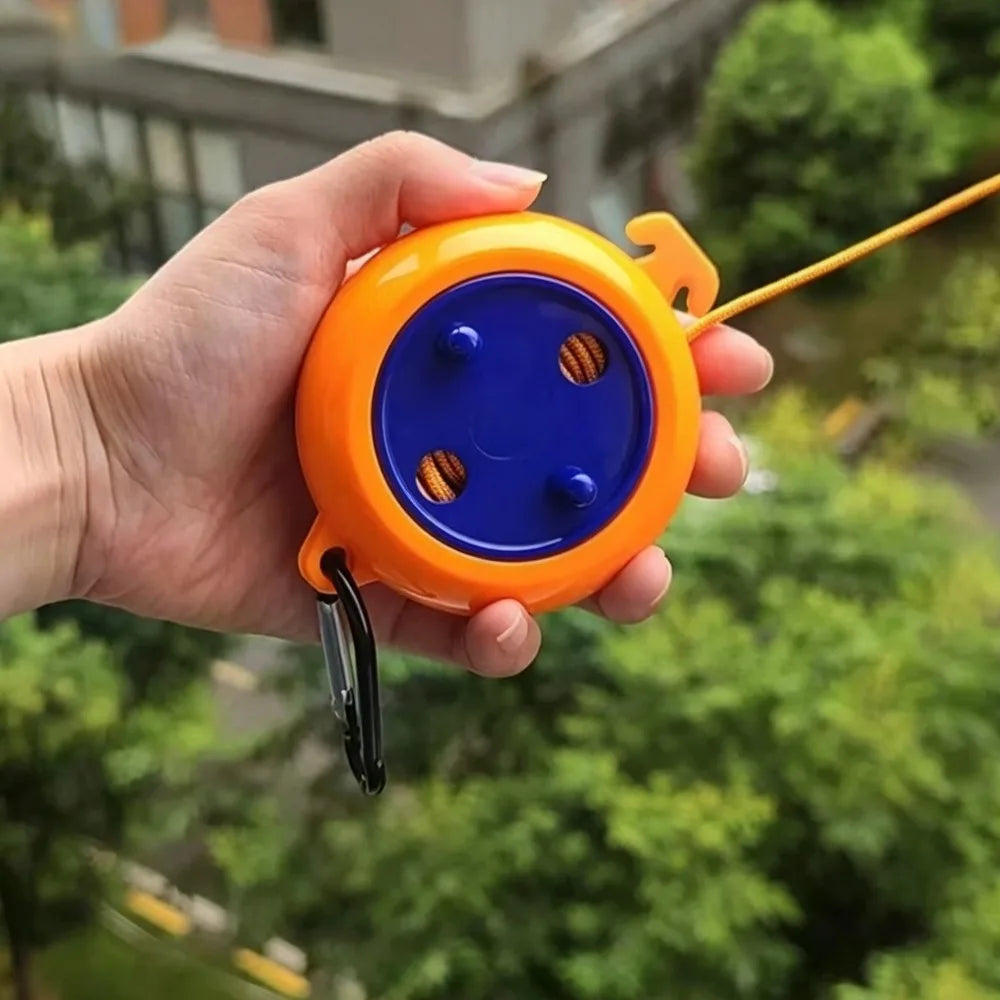 8M Retractable Clothesline Portable Travel Drying Rope Windproof Anti-Slip Laundry Line for Hotel Camping Outdoor Indoor Home