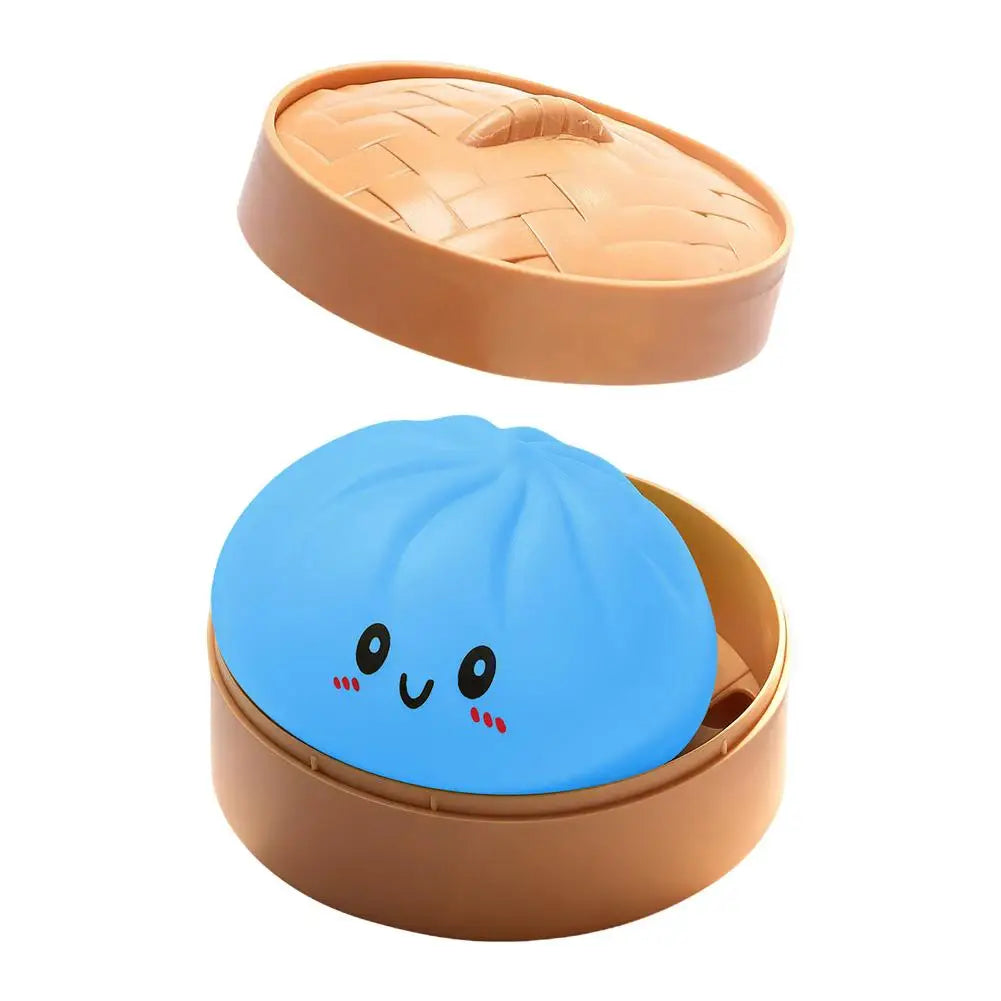 Glitter Dumpling Squishes Stress Balls 2026 Viral Fidget Toy Colorful Simulation Steamed Bun Decompression Toy for Anxiety