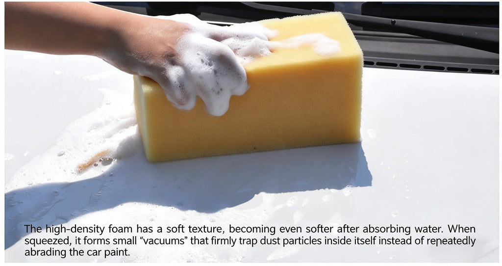 Medium Size Car Wash Sponge Coral Honeycomb Foam Non Scratch Auto Cleaning Sponge High Absorbency For Car Exterior Detailing