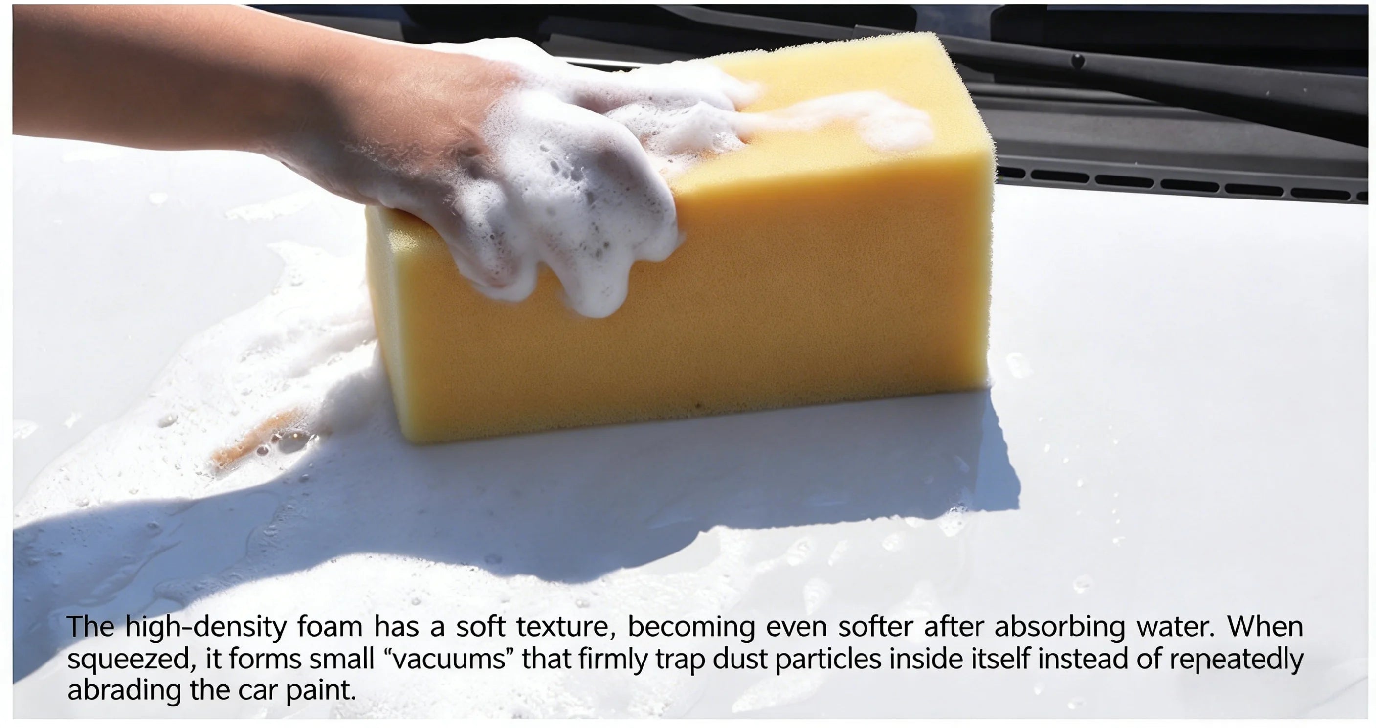 Medium Size Car Wash Sponge Coral Honeycomb Foam Non Scratch Auto Cleaning Sponge High Absorbency For Car Exterior Detailing