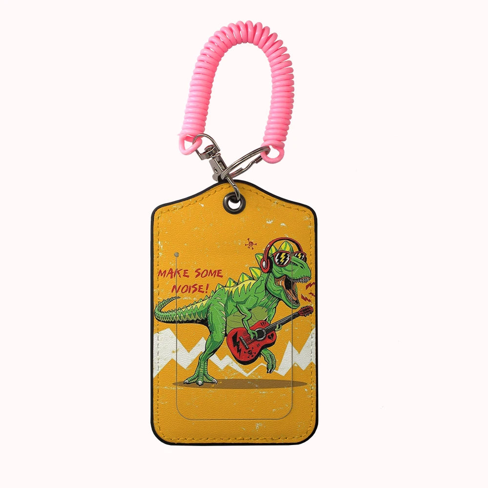 HOT AnimalsDinosaur Team Leather Business Luggage Tag Suitcase Address Label Luggage Boarding Case Label Name ID Address Clip