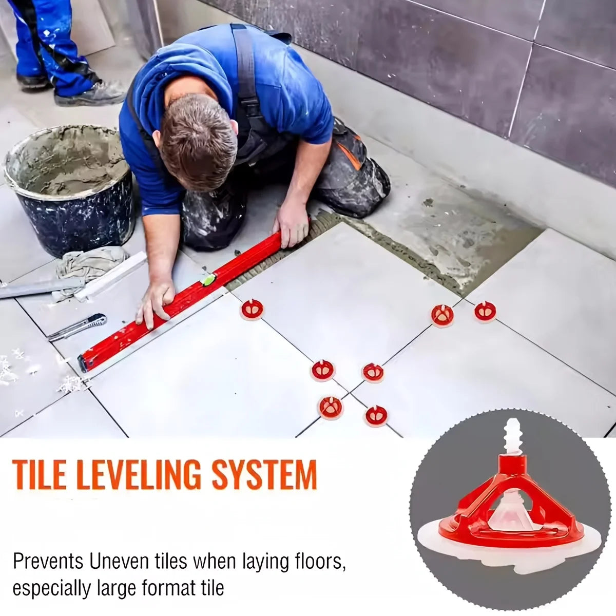 Tile Leveling System Base Plate and Reusable Cover Kit 1-3 mm Tile Spacer Leveling System Construction Tool Parts Set