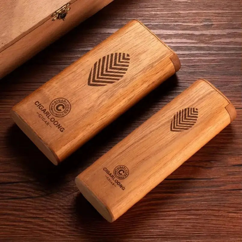 Convenient Travel Cedar Cigar Case 2/3 Holes (22mm) Portable Wooden Cigar Tube Box Accessory