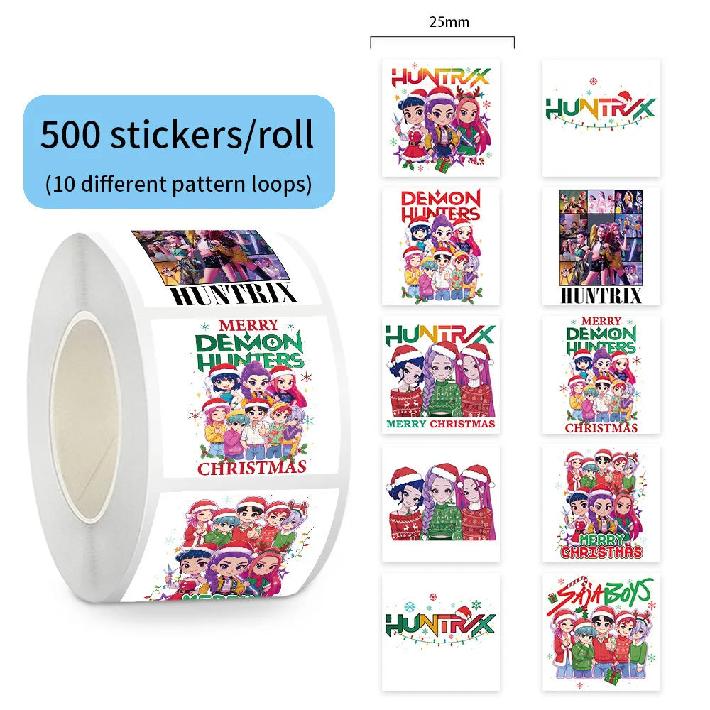 500Pcs/Roll Anime Lumi Mila Zoi Witch Hunter Stickers DIY Waterproof Decals for Scrapbook Phone Luggage Skateboard Laptop Decor