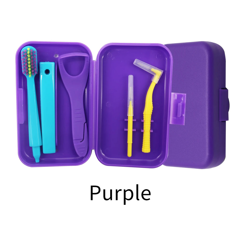 4 Pcs/set Portable Travel Cleaning Set Storage Box Protective