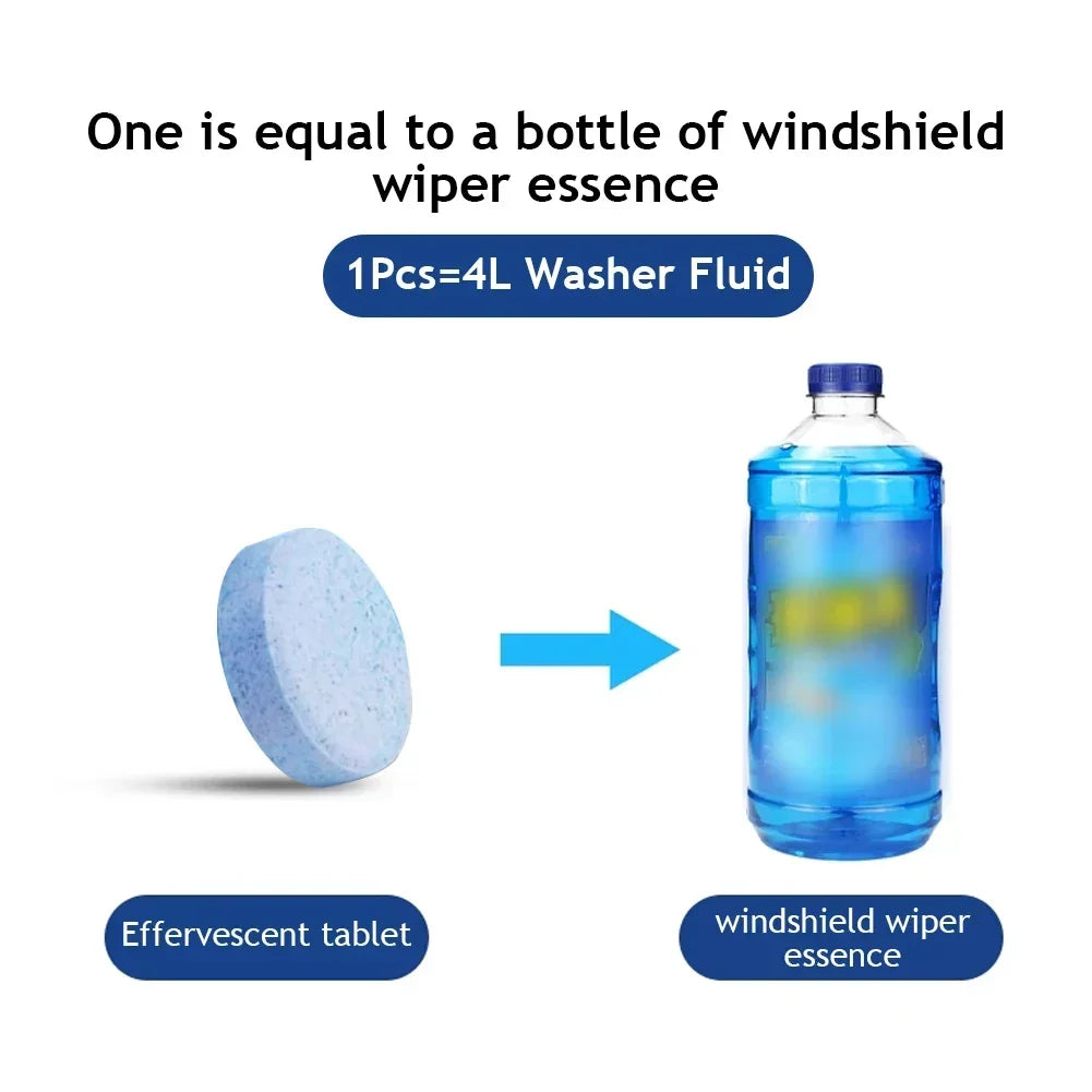 Effervescent Auto Glass Cleaner Tablets for BMW/Audi/Toyota – Windshield Wiper & Toilet Stain Remover, Universal Car Care