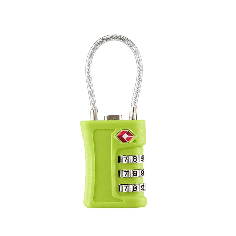 TSA Customs Lock 3 Digits Travel Password Changeable Lock Digital Lock Zinc Alloy Suitcase Luggage Anti-theft Lock for Airplane