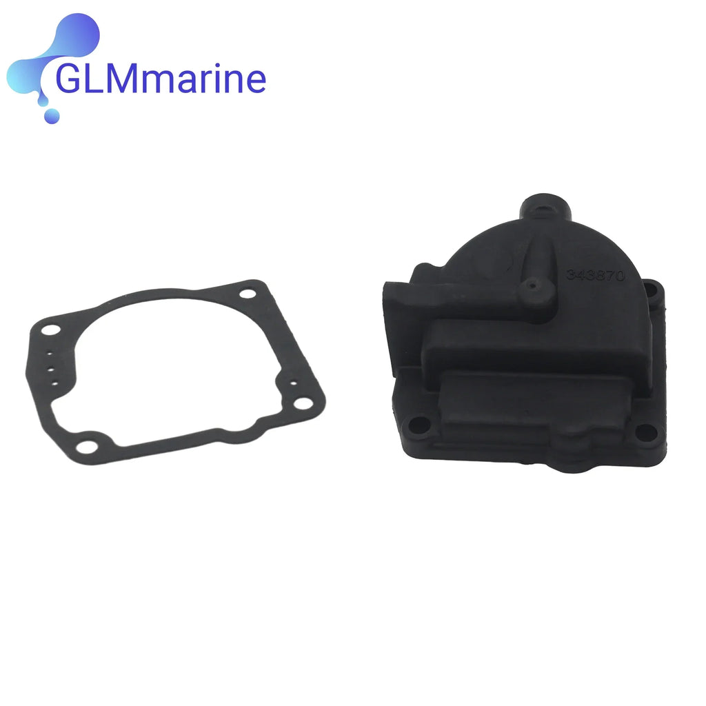 4 Set Carburetor Float Chamber Carbon Bowls with Gesket 0433000 for Evinrude Johnson 90 To 175 HP 60 Degree V4 V6 Motors 0335070