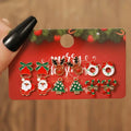 Fashion 6 Pairs/Pack Pendant Earrings Women Bells Milu Deer Snowflake Santa Claus Ear Trinket Festival Gift Atmosphere Joias