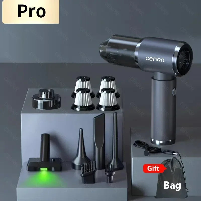 CENRR 210000PA Mini Car Vacuum Cleaner Portable Strong Suction Vacuum Cleaner Handheld Wireless Powerful Car Cleaning Machine