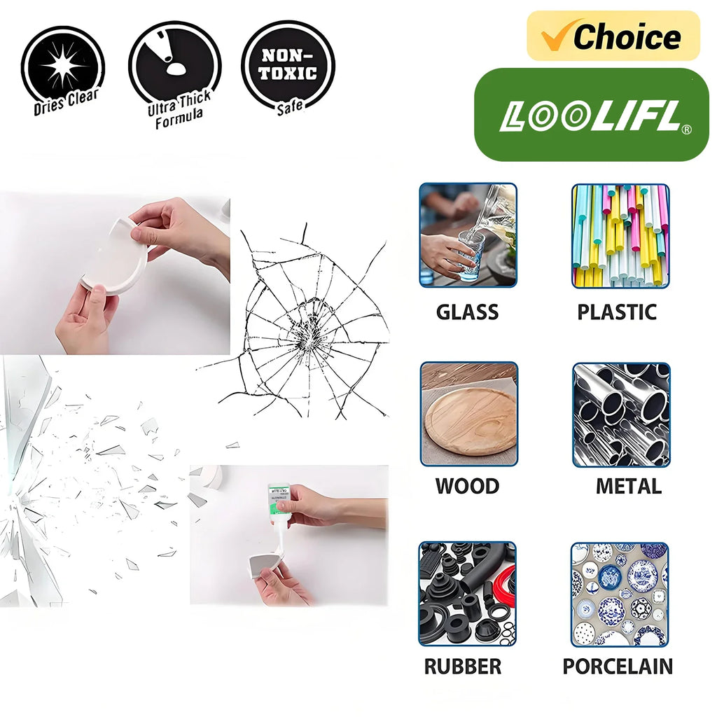 Loolifl 50g Welding High-Strength Oil-Based Glue - Universal Instant Strong Adhesive Precision Resin Ceramic Metal Glass Super Glue