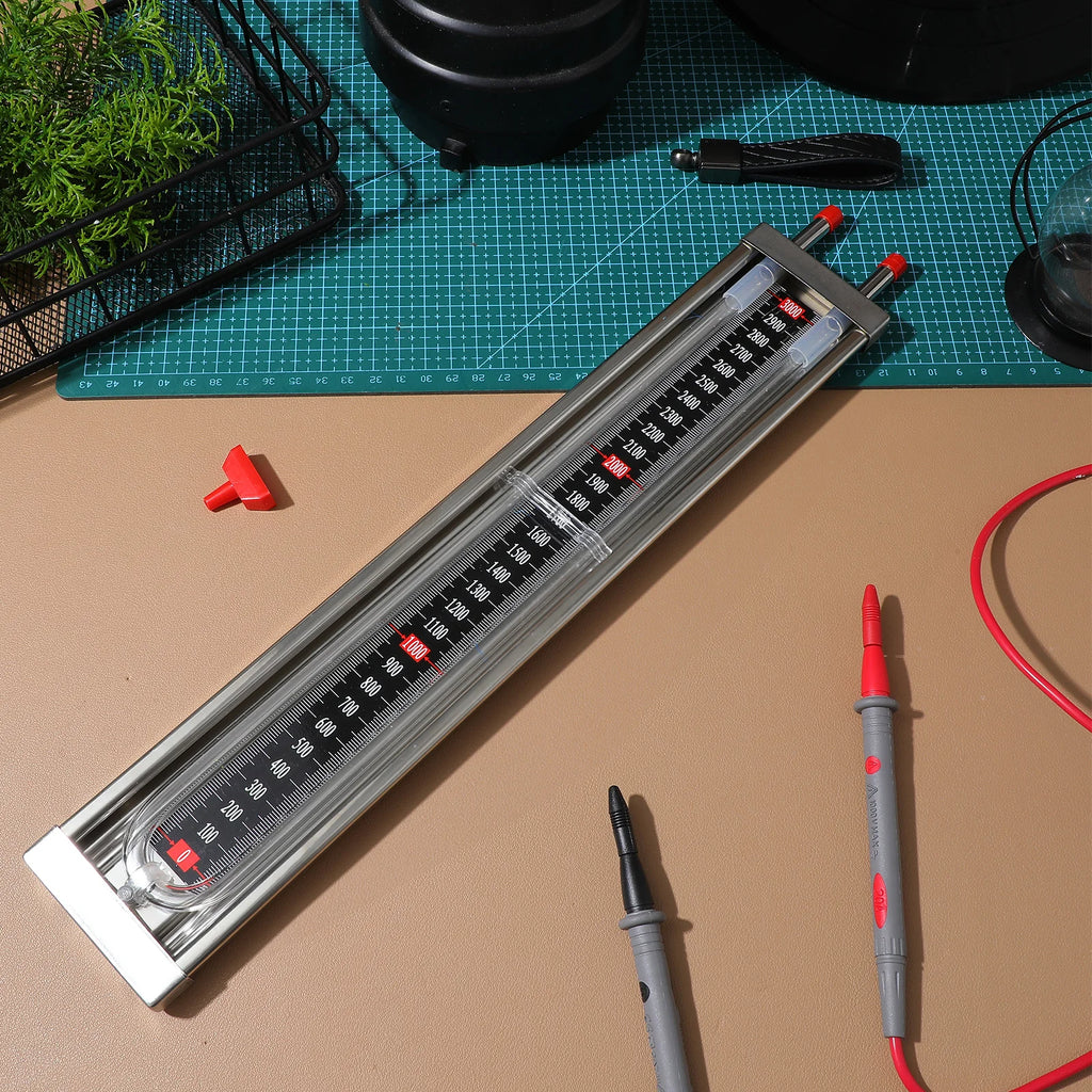 Stainless Steel U Tube Manometer Pressure Gauge Vacuum Tube Tester 0-3000Pa High Accuracy Differential Pressure Meter
