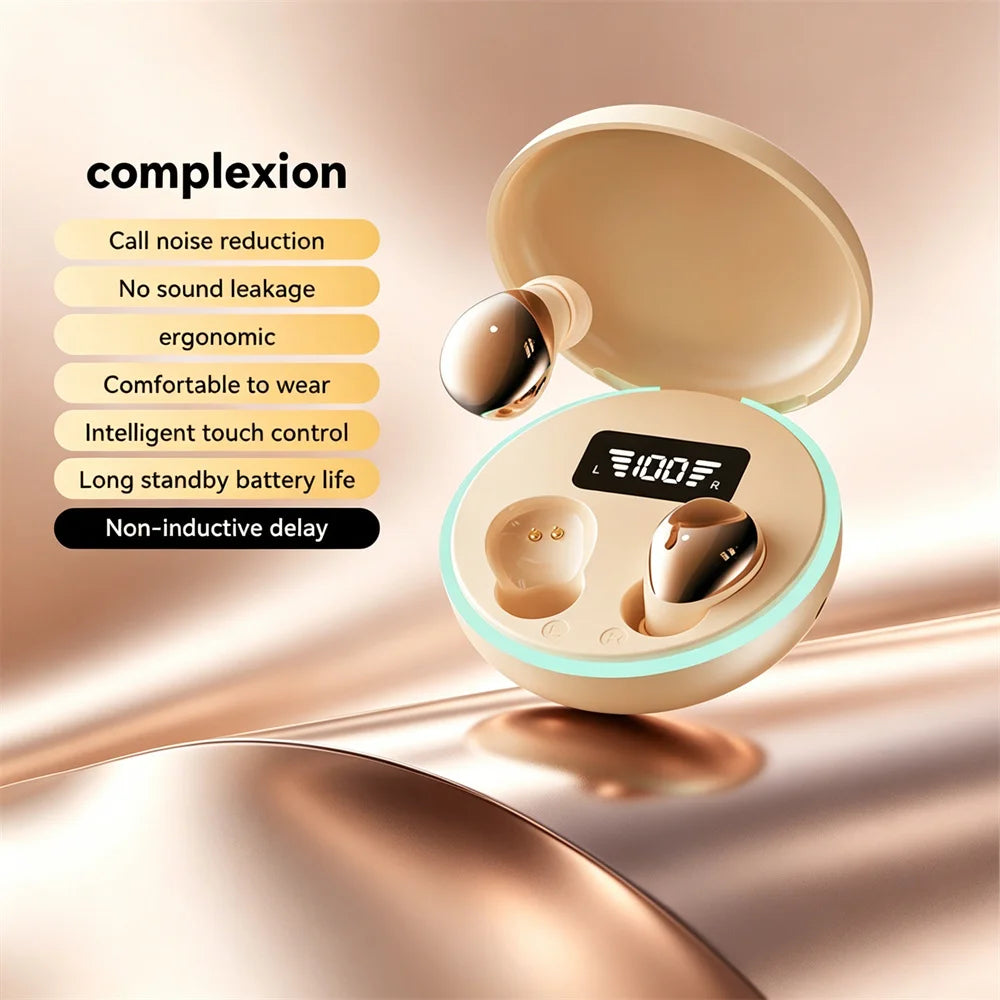 Electroplated TWS In-Ear Wireless Earphone Long Battery Life Digital Display 2-In-1 Dual Headphone Subwoofer Stereo Game Earplug