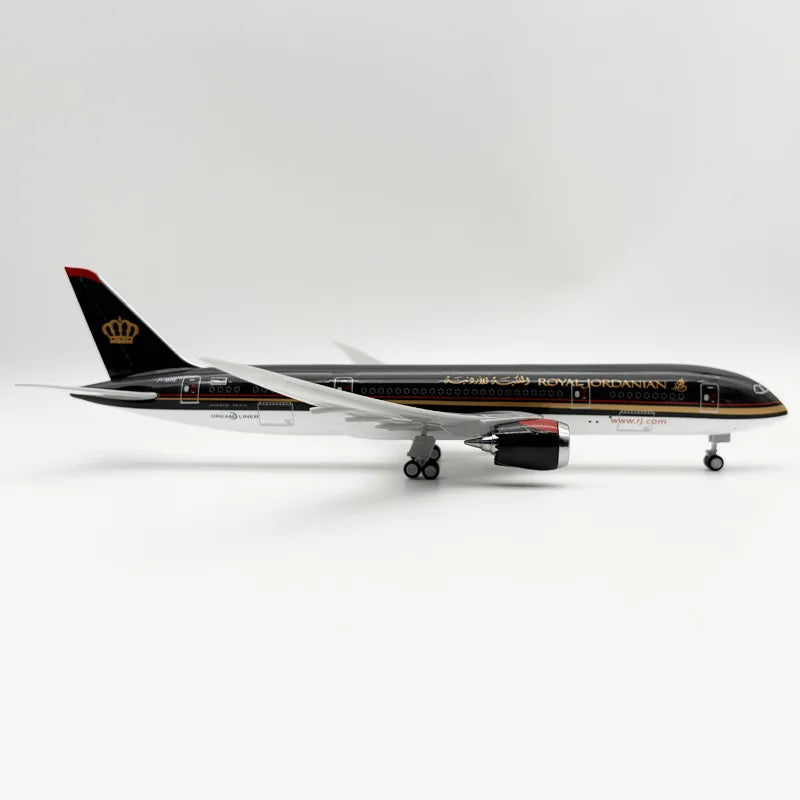 Air B787 Royal Jordanian Model 30cm Plane Simulation Resin Airplane With Aircraft Landing Gear Children toy Gifts
