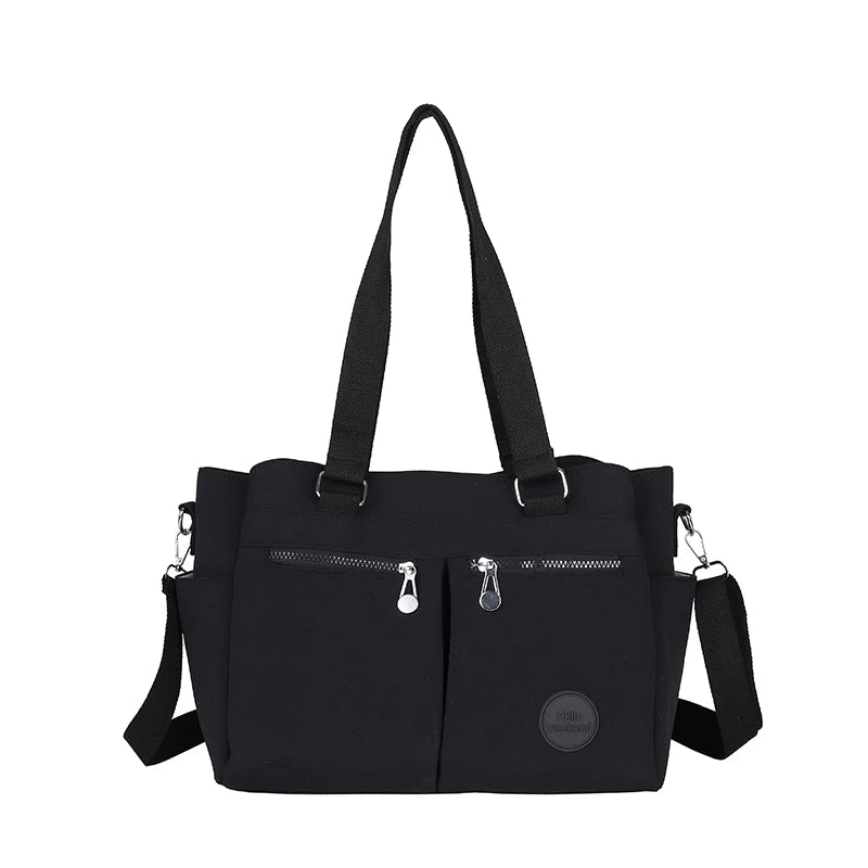 Nylon Solid Zipper Large Capacity Casual Tote Bag Multifunctional Durable Crossbody Bags Sweet Daily Commute Versatile Bags