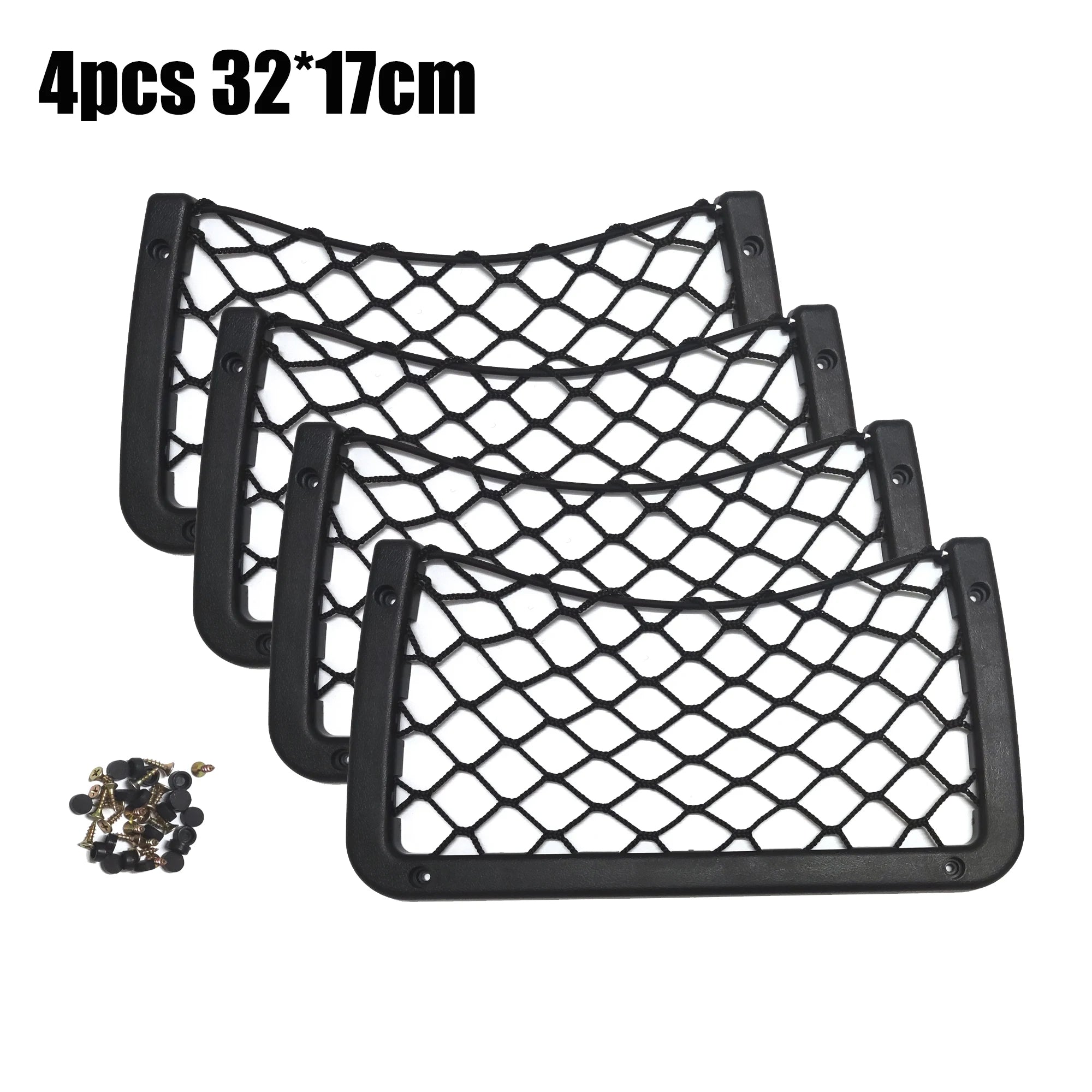 Black Multi Size Car Organizer Net Pocket Car Net Bag Phone Holder Rack Storage Mesh For Car Caravan Motorhome 42x21cm 36x18cm