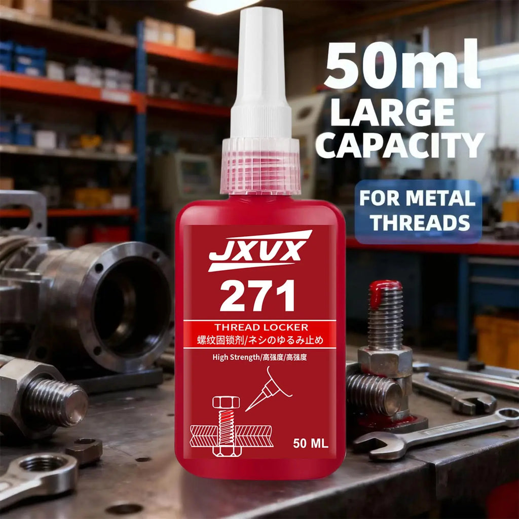 271 Threadlocker Reusable Threadlocker Anaerobic High Temperature Glues Anti Loose Screw Glues Fastening Sealant Quickly Cured Thread Locking Agent Sealant for Screws.