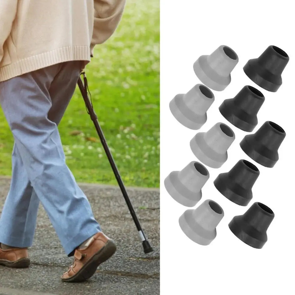 1Pcs 13mm/16mm Rubber Trekking Pole Foot Covers Outdoor Hiking Stick Feet Accessories Durable Non-slip Crutch Pads Replacement
