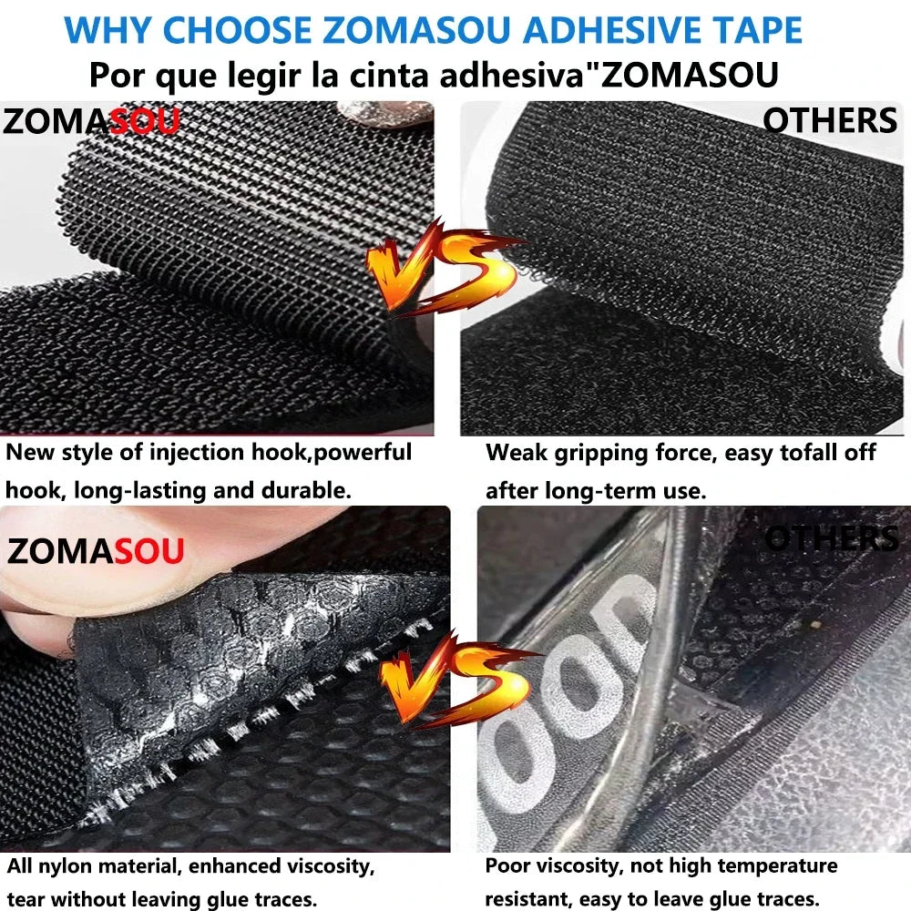 1-80 Pair Extra Strong Self Adhesive Fastener Tape Carpet Fixing Sticker Double Side Hook-and-loop Fastener Auto Adhesive Tape
