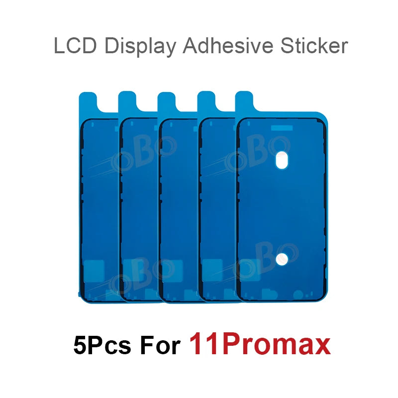 5Pcs LCD Display Adhesive Waterproof Seal Sticker for iPhone 12 13 Mini XS 11 Pro Max X XR Front Side Seal Tape Glue Repair