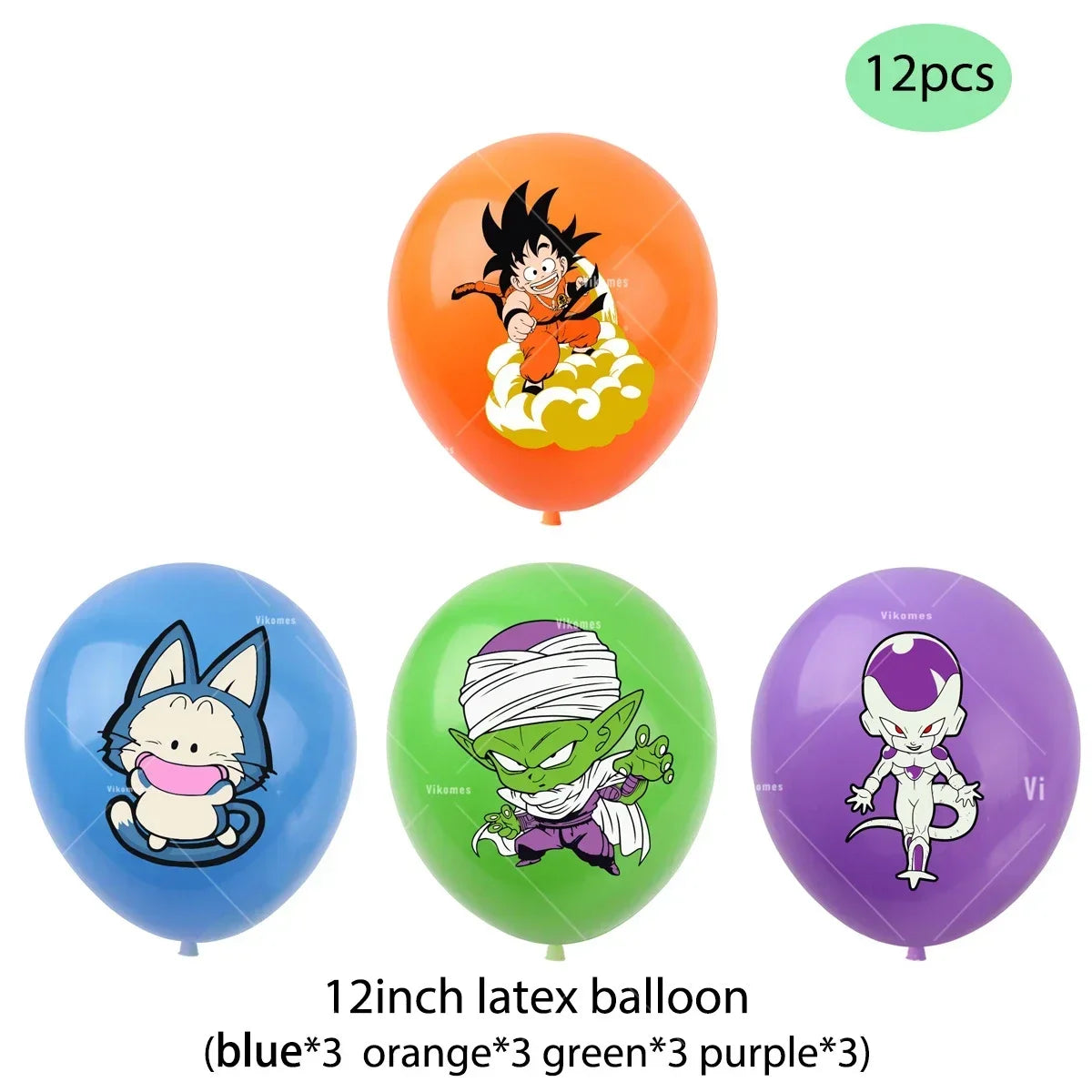 Dragoned Ball Z Balloons Happy Birthday Banner Goku Vegeta Ballons Party Decoration Plate Disposable Tableware Cake Topper Toy